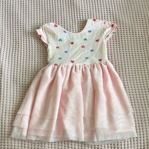 Old Navy Pink Dress with Colorful Hearts